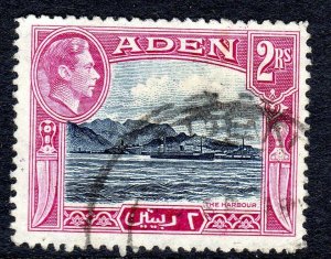 Aden -    1938-48 - sg 25 - 2 rupees  -  USED