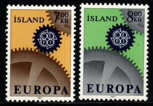 ICELAND SG440/1 1967 EUROPA MNH