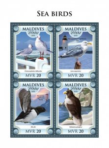 MALDIVES - 2018 - Sea Birds - Perf 4v Sheet - Mint Never Hinged