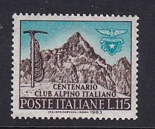 Italy    #873  MNH    1963   mount Viso   alpine club