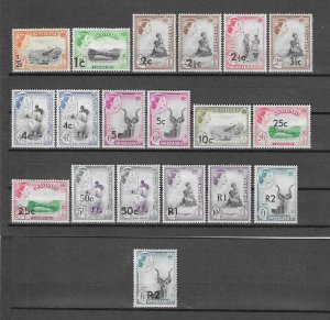 SWAZILAND 1961 SG 65/77a MINT Cat £128