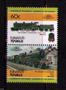 TUVALU FUNAFUTI Sc# 19 MNH FVF PAIR Locomotive Claughton