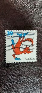 US Scott# 3989; used 39c Fox In Socks from 2006; VF centering; off paper