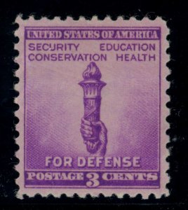 US Stamp #901 For Defence 3c - PSE Cert - XF 90 - MNH - SMQ $18.00