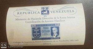 O) 1961 VENEZUELA, JUAN J. AGUERREVERE - ENGINEERING SOCIETY  FROM 1861-SC 801 