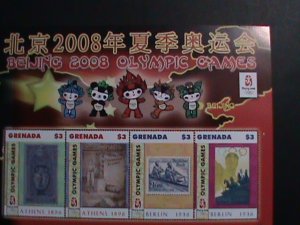 GRENADA- STAMP:2008    OLYMPIC BEIJING 2008 SPECIAL MNH.VERY LIMITED MINI SHEET