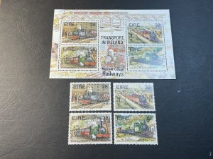 IRELAND # 956-959a-MINT/NEVER HINGED---COMPLETE SET & SOUVENIR SHEET---1995