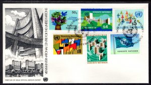 UN Vienna 1-6 Geneva U/A FDC