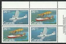 CANADA  845-46  AIRPLANES  35¢  PLATE BLOCK  MNH  SHERWOOD STAMP