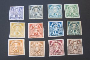 Austria 1920 Sc 929,931-6,938-40,943-44 12(V) MH