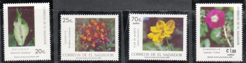 El Salvador 1986 Sc 1114-7 Flowers MNH 