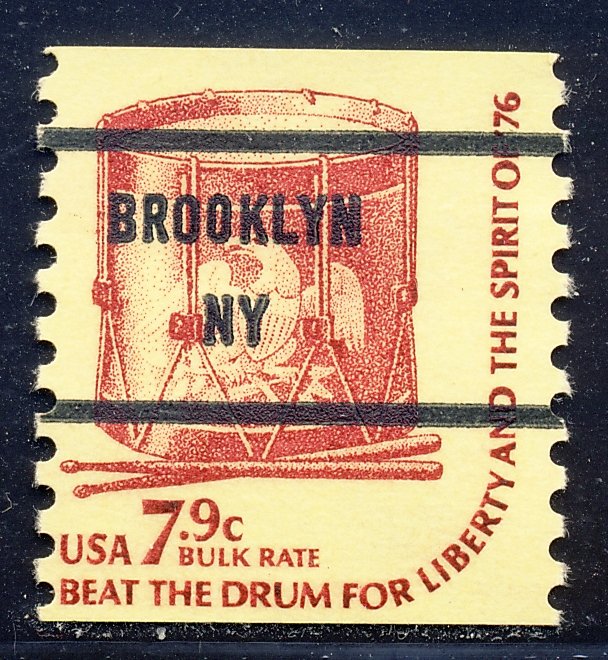 Brooklyn NY, 1615-81 Bureau Precancel, 7.9¢ coil Drum