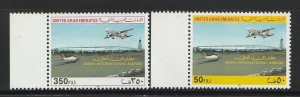UAE 2000 Expansion of Dubai Intl Airport Airplane Sc 670-671 MNH A1042