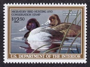 #RW56 Lesser Scaup 1989 - US Federal Duck Stamp - Mint OG NH