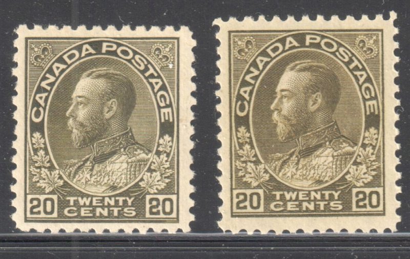 Canada VF NH  #119, 119b, c, d, iv (All Stamps in perfect condition) C$3450.00