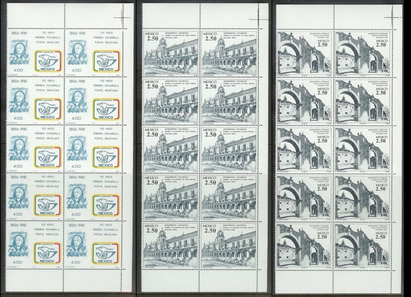 MEXICO (189) Partial Sheets 4350+ Stamps All Mint Never Hinged Huge selection!