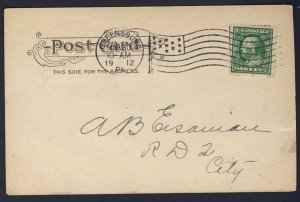 POSTAL HISTORY USA - Greensburg PA 1912, FASHION, Aztecs