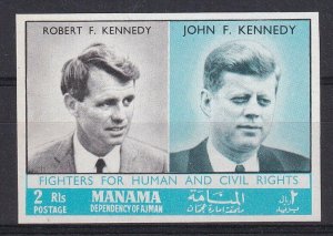 1969 Manama - Kennedy Brothers - Mi-105 B - Imperf -MNH