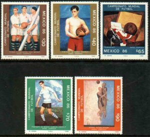 MEXICO 1439-1443 World Soccer Championship. Complete STAMPS set MINT, NH. VF.