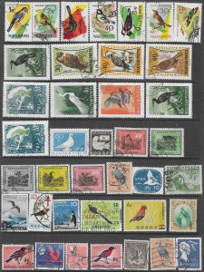 Topicals - Birds - 200 various Mint and cancelled issues  Australia to Zambia