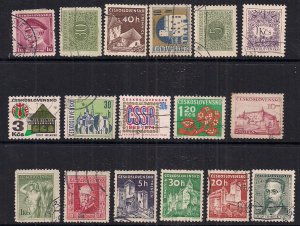 czechoslovakia Selection of 17 used stamps ( B441 )