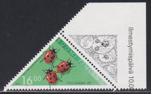 Finland # 940, Lady Bugs, NH,1/2 Cat.