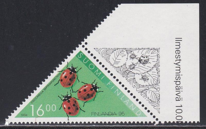 Finland # 940, Lady Bugs, NH,1/2 Cat.