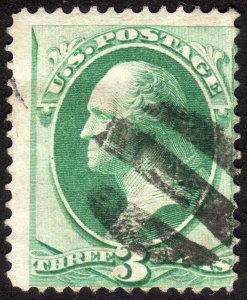 1870, US 3c, Washington, Used, Sc 147