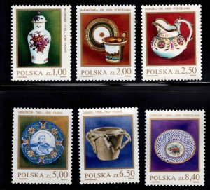 Poland Scott 2443-2448 MNH*  Ceramic stamp set