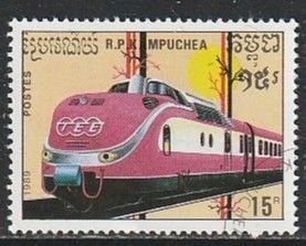 1989 Cambodia - Sc 933 - used VF - 1 single - Locomotives