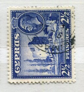 CYPRUS; 1934 early GV Pictorial issue fine used 2.5Pi. value