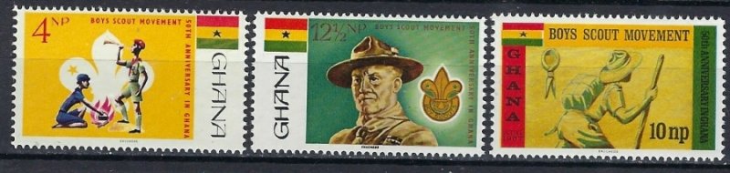 Ghana 308-10 MNH 1967 Boy Scouts (ak2031)