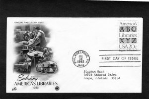 2015 America's Libraries, FDC ArtCraft/PCS addressed