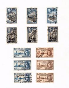 CEYLON 1937/50 M&U To R5 Appx 100 Items  (ELF83