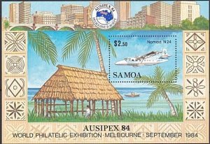 SAMOA 1984 Ausipex mini sheet MNH - Nomad N14 aeroplane....................55641