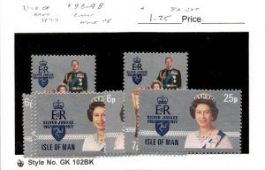 Isle of Man, Postage Stamp, #96-98 (2 Sets) Mint NH, 1977 Queen Elizabeth (AE)