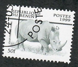 Benin #1108 Rhino used single