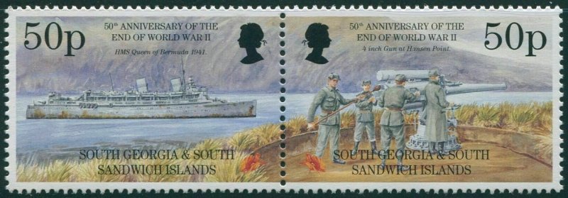 South Georgia 1995 SG255-256 WWII set MNH