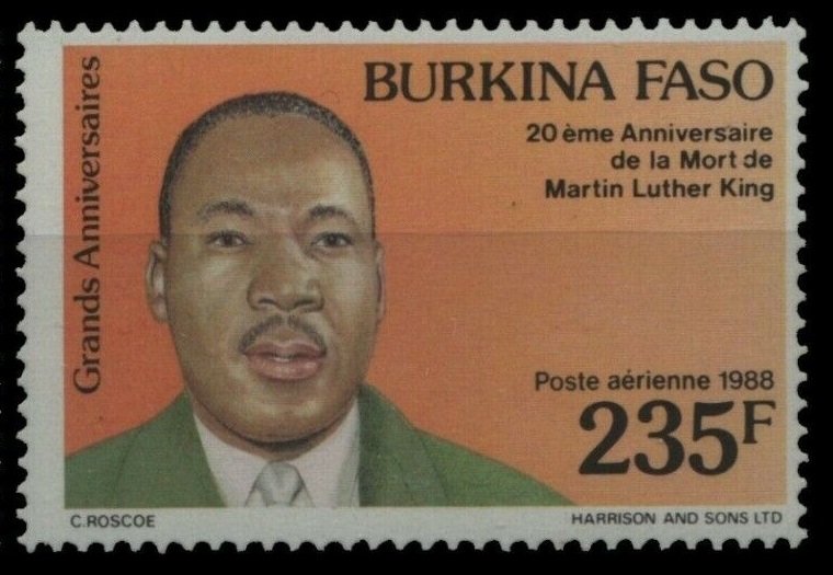 1988 Burkina Faso 1193 Nobel laureates / Martin Luther King 2,40 €