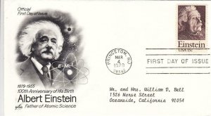 1979, 100th Anniv. Birth Albert Einstein, Artcraft, FDC (E9193)