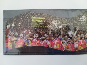 Spain used 2018 souvenir sheet Football