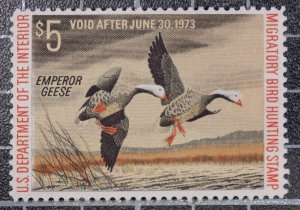 Scott RW39 1972 $5.00 Duck Stamp MNH Nice Stamp SCV - $30.00