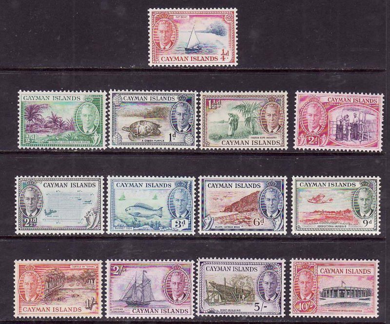 Cayman Is.-Sc#122-34- id9-unused NH KGVI set-1950-