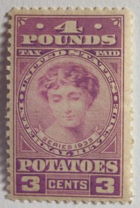 SCOTT #RI4 POTATO STAMP MINT NEVER HINGED DECLARED UNCONSTITUTIONAL