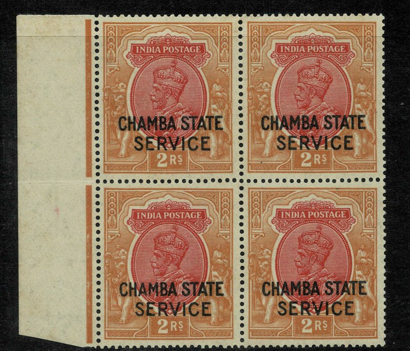 india- chamba state - sg no 058 bl of 4 high cv 200 gbp +