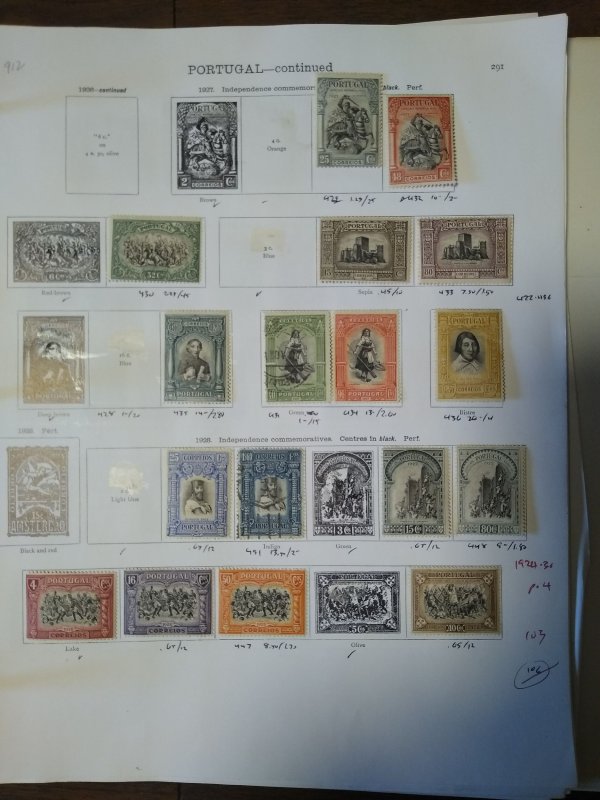 collection on pages Portugal 1924-36 CV $475