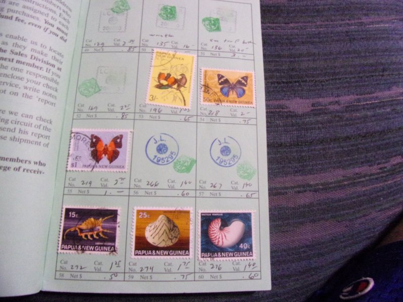 PAPUA NEW GUINEA COLLECTION IN APPROVAL BOOK MINT/USED