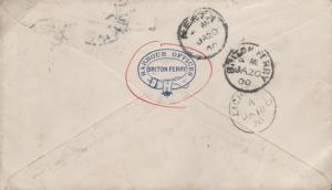 MS170 1900 GB WALES *Briton Ferry*Mon Harbour Office RETOUR Cover Birmingham RLB