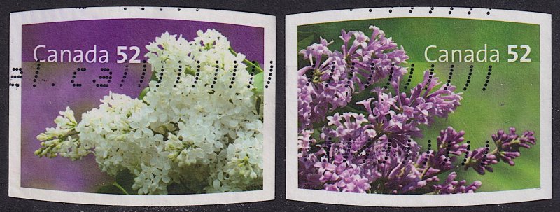 Canada - 2007 - Scott #2207-2208 - used - Flower Lilac