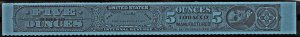 TG 1035a Series 123 5 Ounce Tobacco Strip Taxpaid Revenue Stamp (1953) NGAI/NH